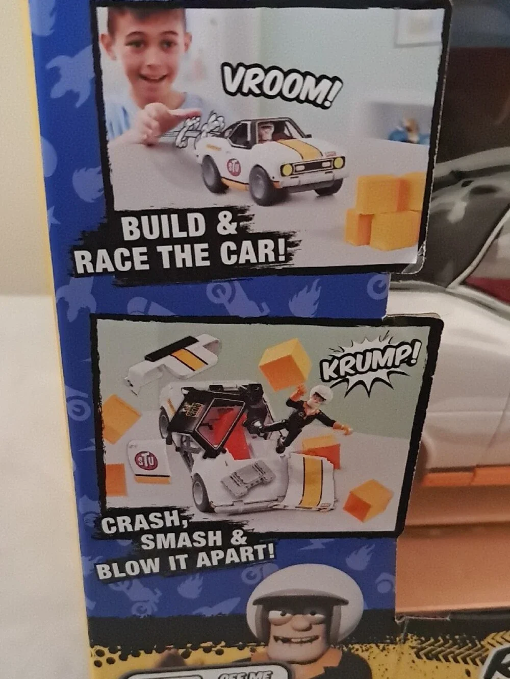 Stuntman Stu Race Ace Stunt Car - White & Orange
